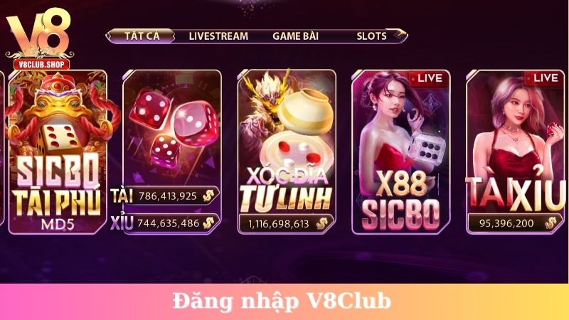 đăng nhập V8Club