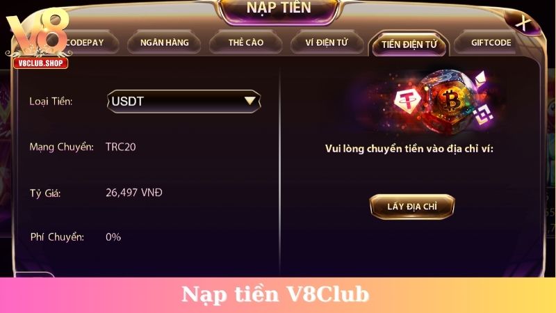 Nạp tiền V8Club