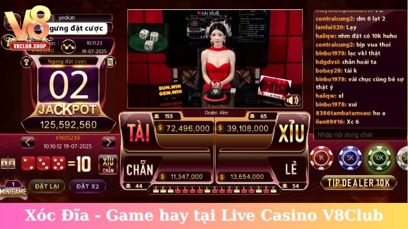Xóc Đĩa - Game hay tại Live Casino V8Club